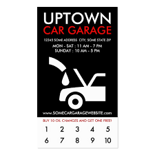 Uptown Car Garage Loyalty Business Cards