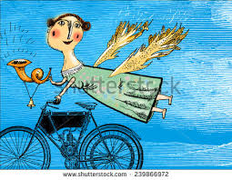 Αποτέλεσμα εικόνας για postman with bicycle paintings