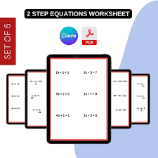 2 Step Equations Worksheet Printable
