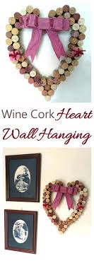 wine cork heart wall hanging