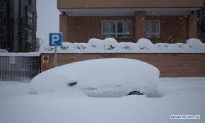 Storm filomena brought unusually cold weather and heavy snowfalls to madrid. Traffic Disrupted In Madrid Due To Heavy Snowfall Global Times