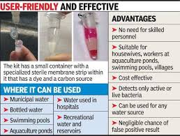 one step test for bacteria in water