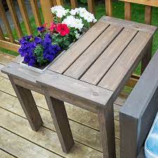 Table With Planter Box Or Ice Bucket