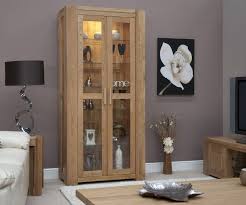 Trend Solid Oak Glass Display Cabinet