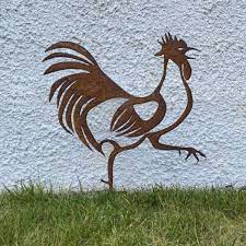 Rusty Rooster Metal Art Wall