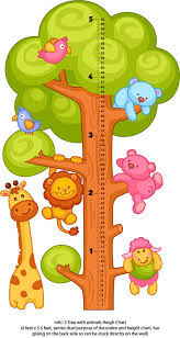 Tree With Animal Height Chart Mykidsarena Play School