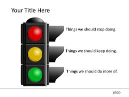 Powerpoint Slide Traffic Signal Diagram Multicolor 3