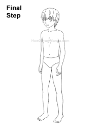 Drawing anime boy back full. How To Draw A Manga Boy Body 3 4 View Step By Step Pictures How 2 Draw Manga