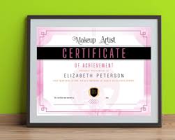diy makeup artist certificate template