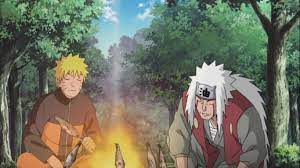 Naruto and Jiraiya train