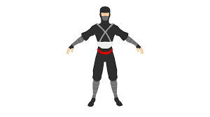 low poly ninja free 3d model