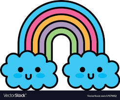 kawaii rainbow cloud cute decoration