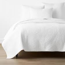 cotton white solid full queen quilt