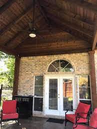 Patio Cover With Corner Fireplace And