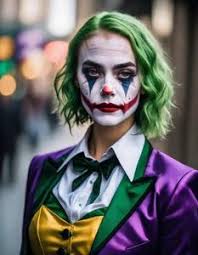 female joker costume fancy dress face