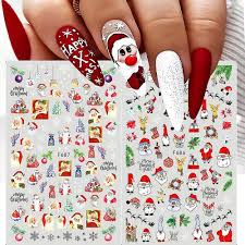 1200 patterns christmas nail stickers