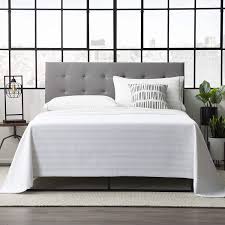 The most common king bed headboard material is cotton. Amazon Com Edenbrook Hawthorne Faux Leather Headboard King Cal King Grey Furniture Decor