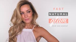 fast natural glam hair makeup