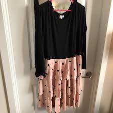 Lularoe Georgia Dress Black Pink 3x Nwt Nwt