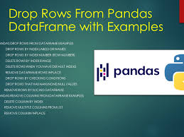 pandas drop rows from dataframe