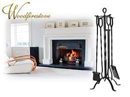 Wood Heater 5 Piece Wrought Iron Design