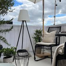 Modern Outdoor Lamp Black With White