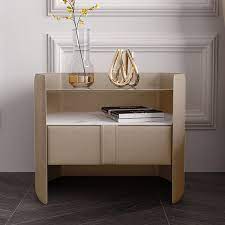 Classic Luxury Side Table Pu Leather