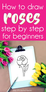 step by step drawing flowers beginner