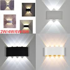 2 8w Led Wall Light Up Down Modern Sconce Outdoor Indoor Bedroom Lamp Waterproof Ebay