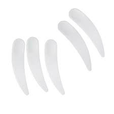 curved cosmetic spatula white white