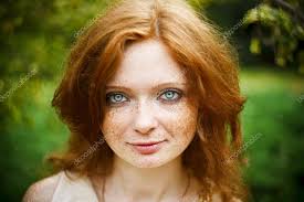 redheaded freckles stock photos