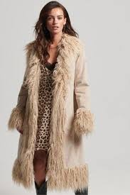 Buy Superdry Cream Faux Fur Lined