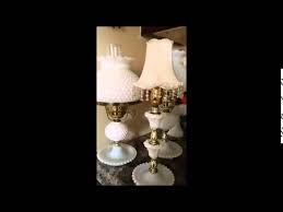 Milk Glass Lamps And Perfume Bottles