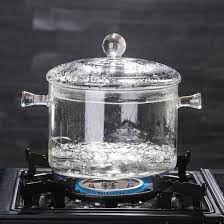 5l heat resistant glass stovetop pot