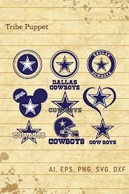dallas cowboys logo vector set