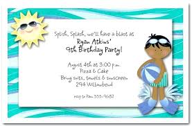 Pool Party Invitations Templates Free Fun Printable Birthday