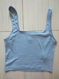 Womens Forever 21 Light Sky Blue Crop Top Knit Top Tank Shirt Soft Small S Ebay