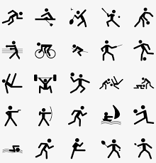 Stick Man Clipart Black And White - Olympic Sports Symbols PNG Image |  Transparent PNG Free Download on SeekPNG