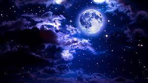 beautiful moon in blue sky moon sky