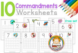 No idols, worship only god. Ten Commandment Worksheets Christian Preschool Printables
