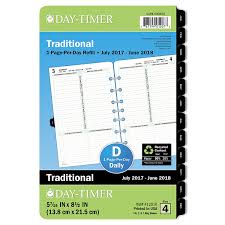 Buy Day Timer Daily Planner Refill July 2017 June 2018