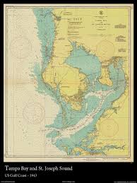 Nautical Map Of Tampa Bay 1943 Nautical Chart Home