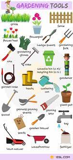gardening tools names list with