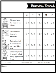 Individual Behavior Chart Freebies Kindergarten Ideas
