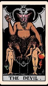 the devil upright tarot card of the