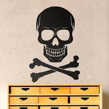 Wall Sticker Skull With Two Bones