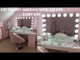 diy vanity mirror with lights only