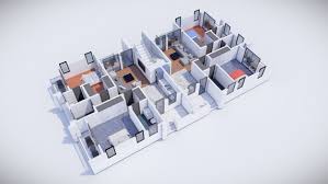 2 Bedroom Duplex House Floor Plan