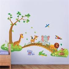 3d Cartoon Jungle Wild Animal Tree