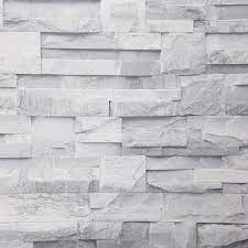 3D Stone Wall Effect Wallpaper Grey ...